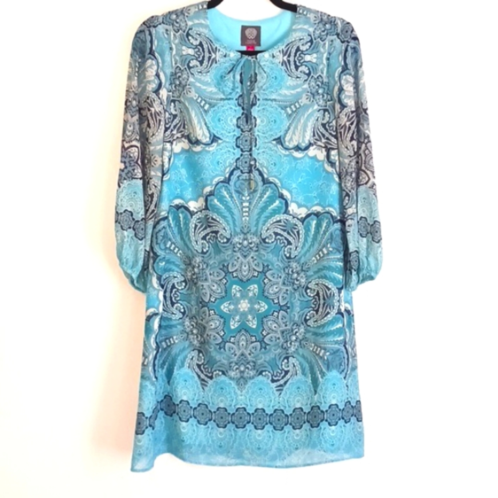 Vince Camuto "Paisley Design" Shift Dress in Size 2 (NWT)